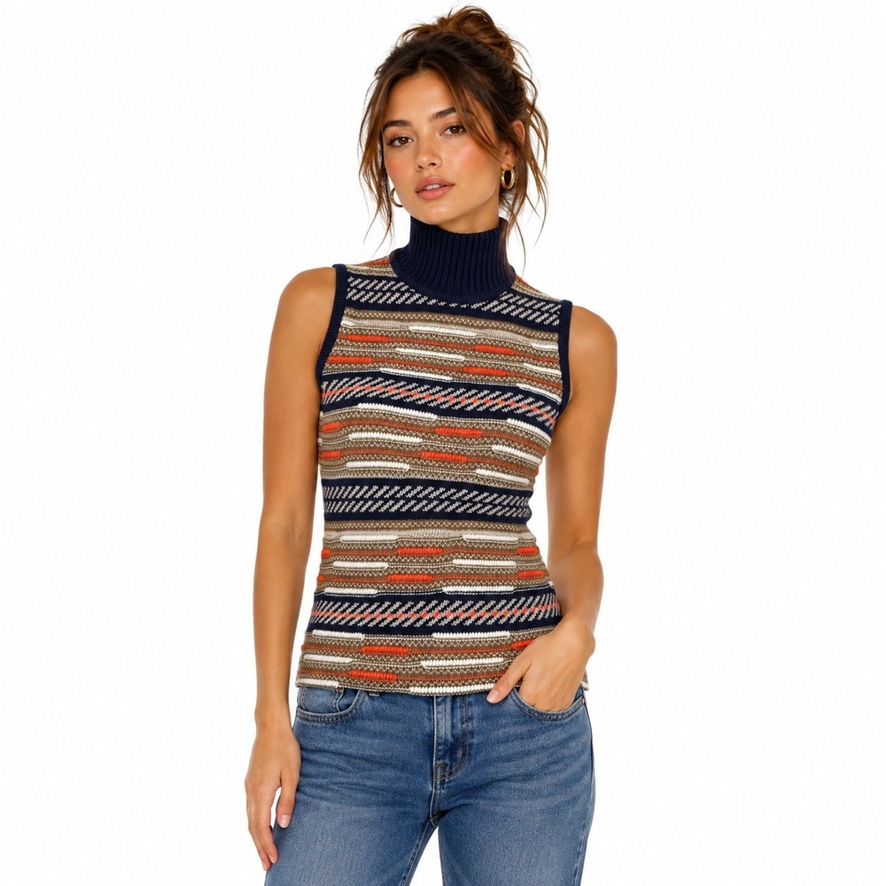 Diane von Furstenberg Womens Taletha Turtleneck Sweater NEW Wool Silk XS